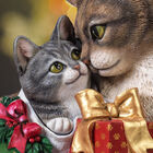 Cat and Kitten Christmas Figurine 6036 0013 b closeup
