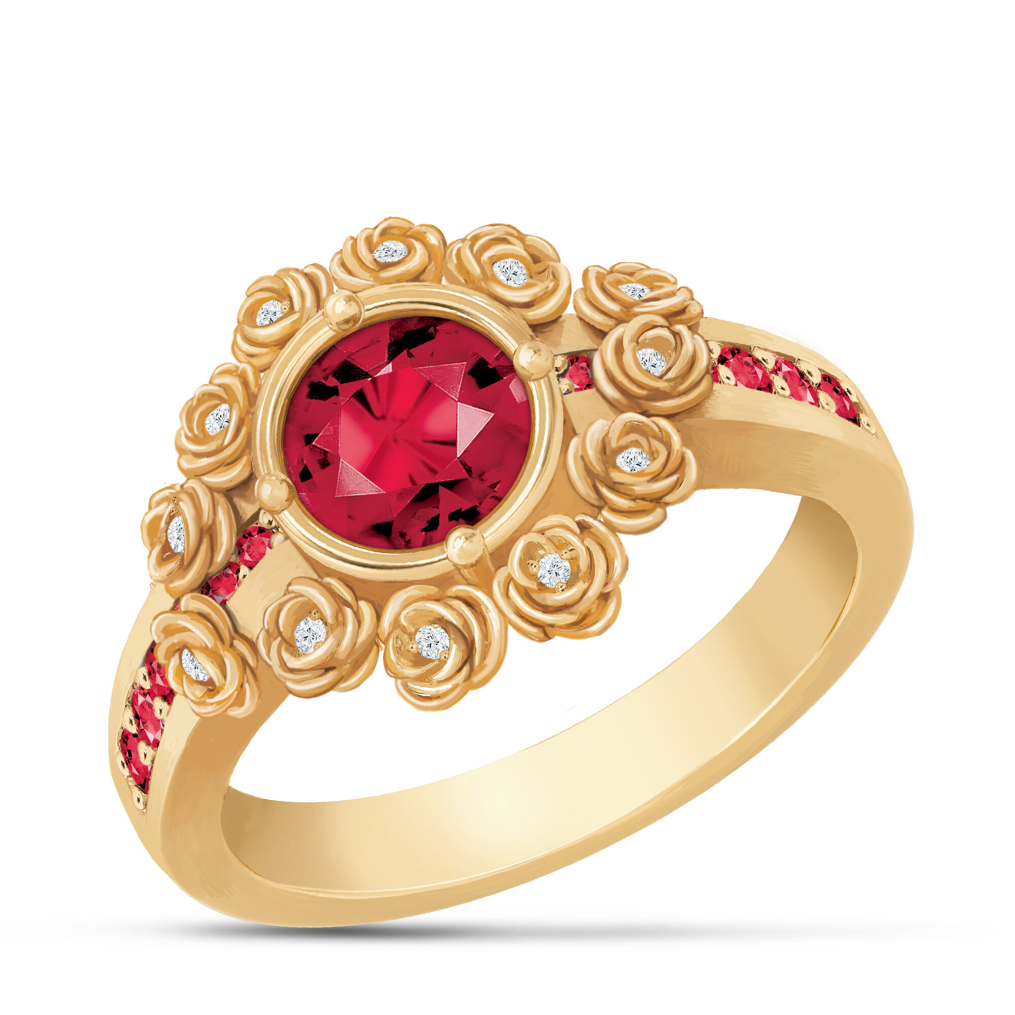 A Dozen Roses Birthstone Diamond Ring 6874 0018 a main