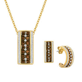 Mocha Desire Pendant Earring Set 6730 0012 a main