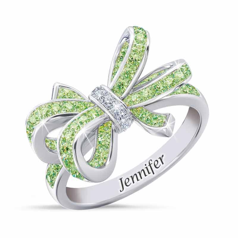 Birthstone  Diamond Bow Ring 1876 001 7 8