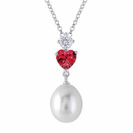 Loves Embrace Pearl and Birthstone Necklace 6588 001 5 2