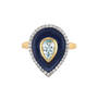 Bold & Blue Aquamarine Ring, Bold Blue Aquamarine Ring 11481 0013 c top