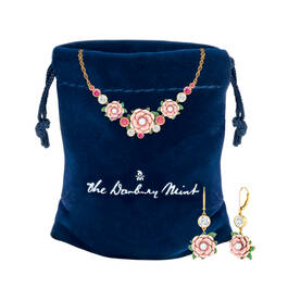 Pretty Peonies Necklace and Earring Set 10578 0019 g gift pouch