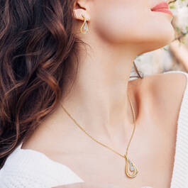 Diamond Tears Remembrance Pendant with FREE Matching Earrings 12393 0018 o model