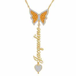 Personalized Birthstone Butterfly Necklace 6727 001 7 11