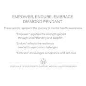 Embrace, Empower, Endure Diamond Pendant 11785 0198 z card