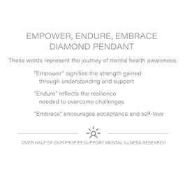 Embrace, Empower, Endure Diamond Pendant 11785 0198 z card