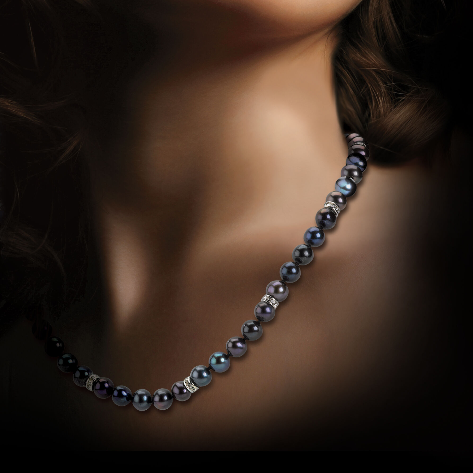 Danbury mint black pearl necklace hot sale