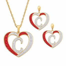 Personalized Diamond Initial Heart Set 2300 005 2 1