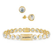 Personalized 30-Carat Tennis Bracelet with FREE Matching Stud Earrings, 30 Carat Tennis Bracelet w FREE Matching Stud Earrings 11992 0015 a main