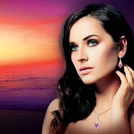 Sunset Splendor Pendant  Earrings Set 2146 001 9 3