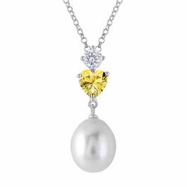 Loves Embrace Pearl and Birthstone Necklace 6588 001 5 6