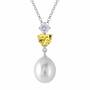 Loves Embrace Pearl and Birthstone Necklace 6588 001 5 6