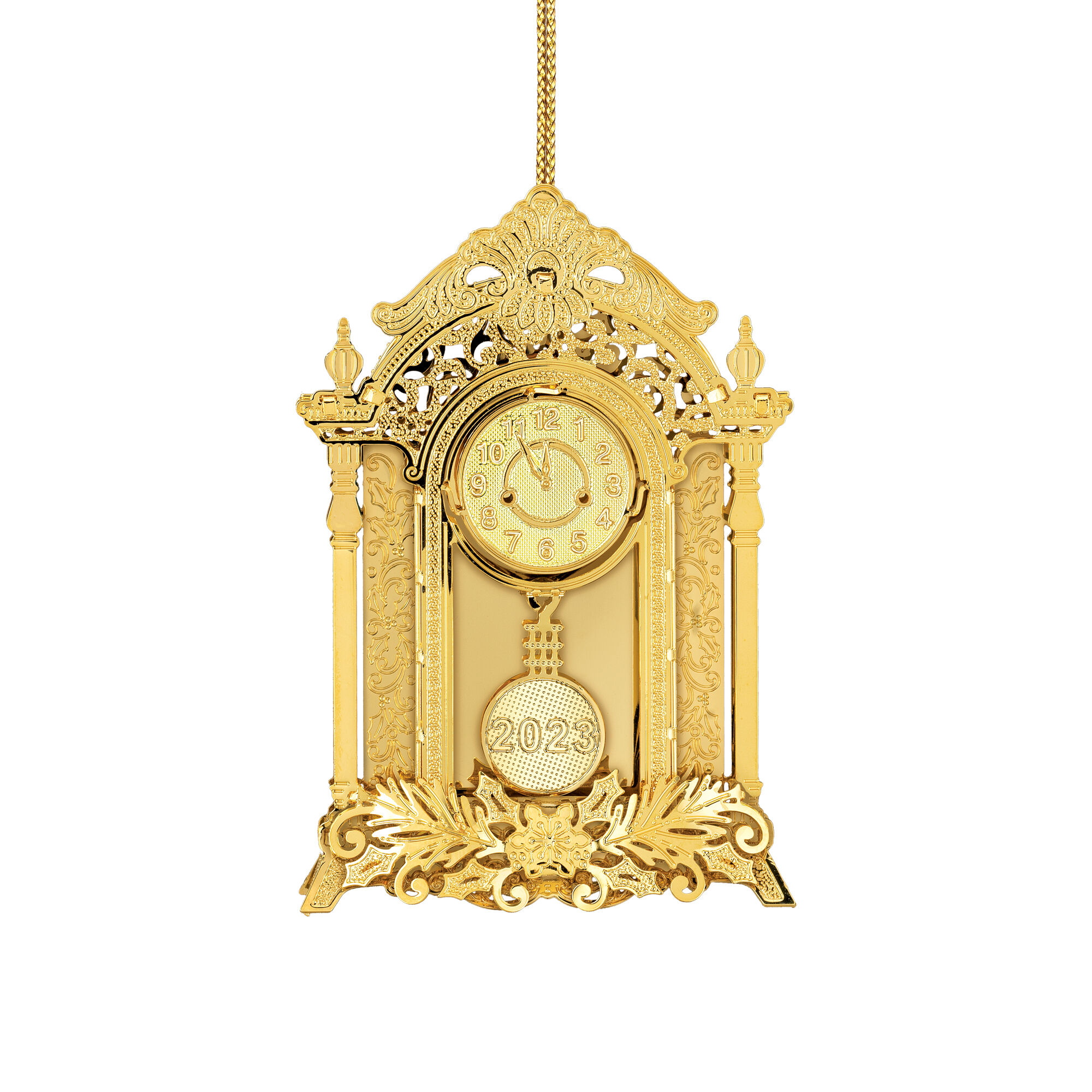 The 2023 Gold Christmas Ornament Collection 10312 0036 d clock