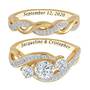 The Diamonisse Three Stone Bridal Set 6327 001 1 2