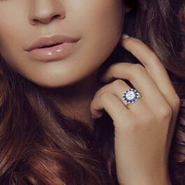 Birthstone Beauty Diamonisse Halo Ring 4924 001 3 13