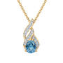 Genuine Birthstone & Diamond Pendant, Genuine Birthstone & Diamond Pendant 12324 0012 l december