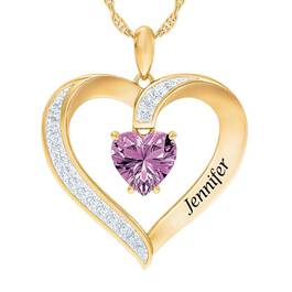 Personalized Birthstone Heart Pendant 5447 001 8 6