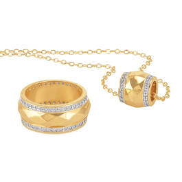 Golden Reflection Ring with FREE Pendant 11755 0012 d alternate
