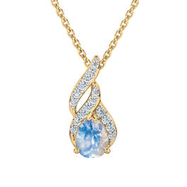 Genuine Birthstone & Diamond Pendant 12324 0012 f june