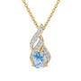 Genuine Birthstone & Diamond Pendant, Genuine Birthstone & Diamond Pendant 12324 0012 f june