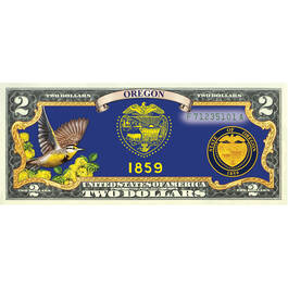 State Bird and Flower Enhanced $2 Bill Collection 11346 0018 a Oregon