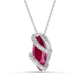 Created Ruby Sapphire Pendant Ring Set 11142 1541 f pendantside