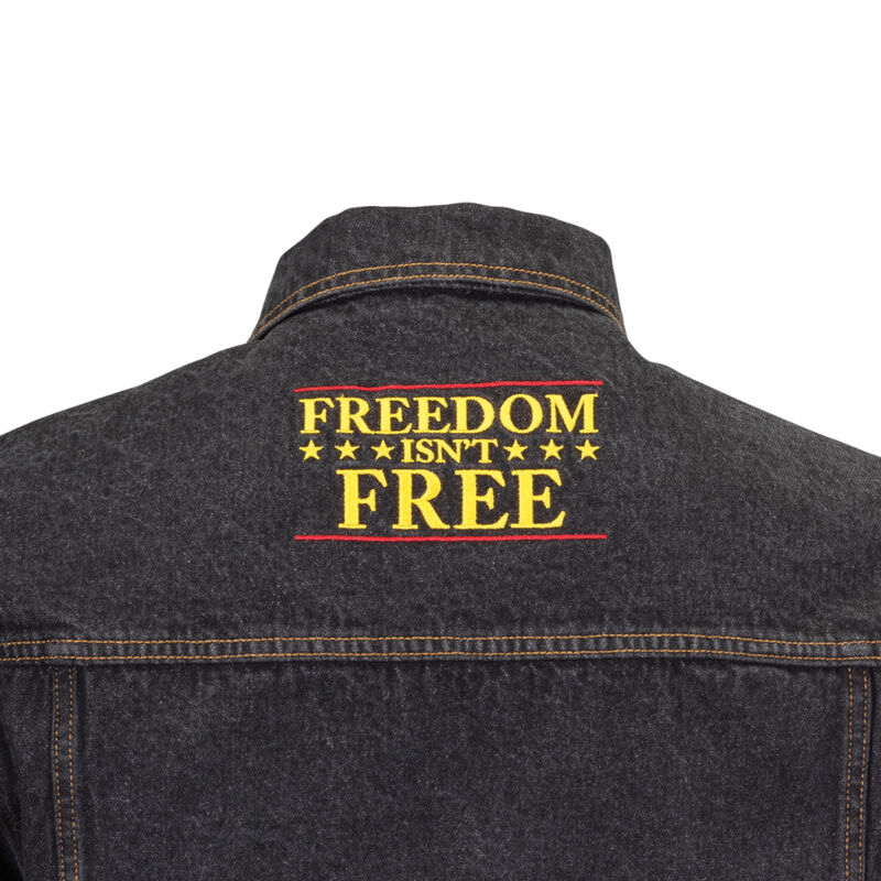 Freedom Isnt Free Mens Denim Jacket 10428 0011 b back