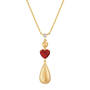 Drop of Gold Birthstone & Diamond Necklace, Drop of Gold Birthstone Diamond Necklace 6929 0013 g july