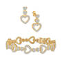 Golden Hearts Bracelet Earring Set 10047 0012 a main