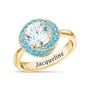 Love Knot Birthstone Ring with Free Matching Earrings 12097 0025 c march