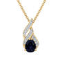 Genuine Birthstone & Diamond Pendant, Genuine Birthstone & Diamond Pendant 12324 0012 i september