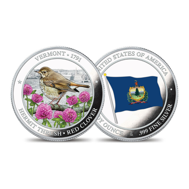 The State Bird and Flower Silver Commemoratives 2167 0088 a commemorativeVT