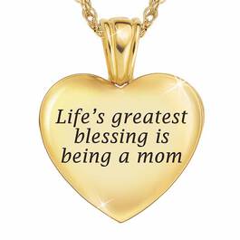 Blessed to be a Mom Diamond Pendant 1678 001 7 3