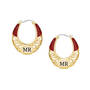 Birthstone Initial Hoops 11897 0011 g july