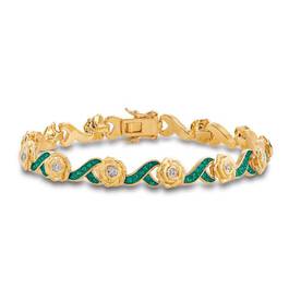 A Dozen Roses Birthstone  Diamond Bracelet 6684 001 8 14