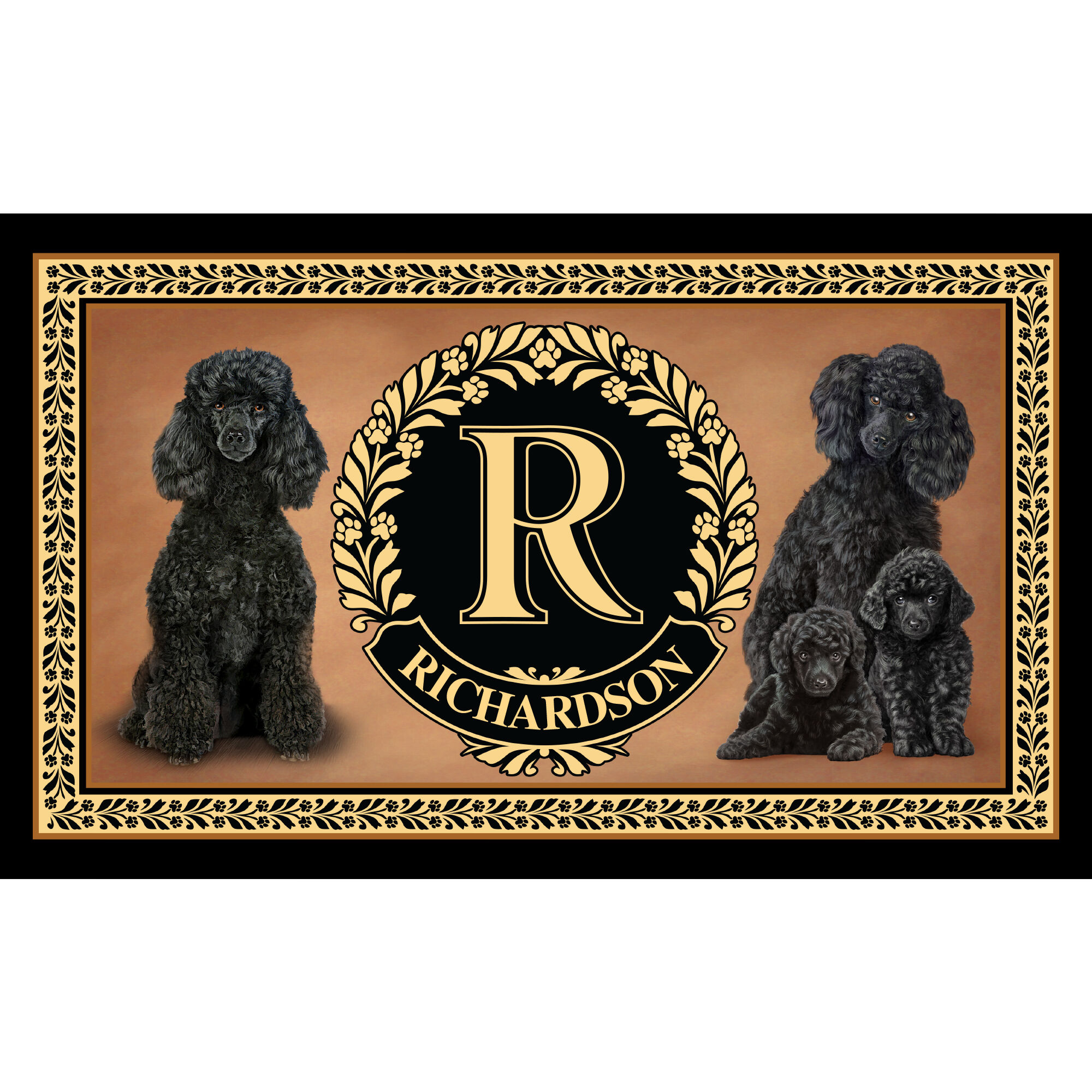 The Dog Accent Rug 6859 0033 a Poodle Black