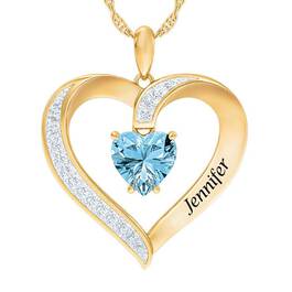 Personalized Birthstone Heart Pendant 5447 001 8 3