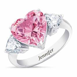 Birthstone Triple Heart Ring 1516 001 3 10
