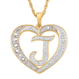 Personalized Birthstone Diamond Initial Heart Pendant 10575 0012 d april j