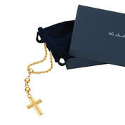 The Majestic Gold Cross Necklace 11207 0016 g gift pouch box