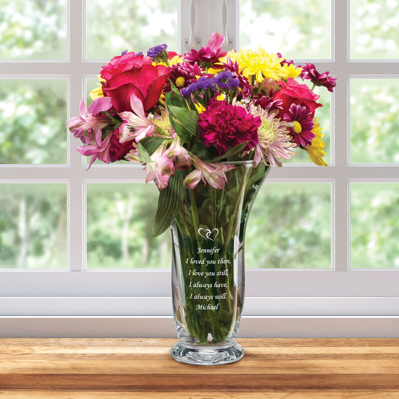 The Personalized I Love You Vase 10157 0026 c flower