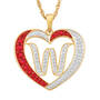 For My Granddaughter Diamond Initial Heart Pendant 10121 0011 a w initial