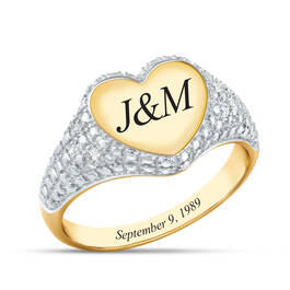 The Diamond Anniversary Signet Ring 10185 0030 a main