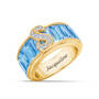 Personalized Birthstone Diamond Initial Ring 11033 0016 l december