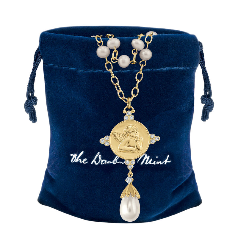 Guardian Angel Pearl Necklace 10804 0015 g gift pouch