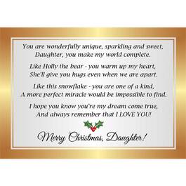 The Diamond Bearing Christmas Bear for Daughter 6080 001 8 4