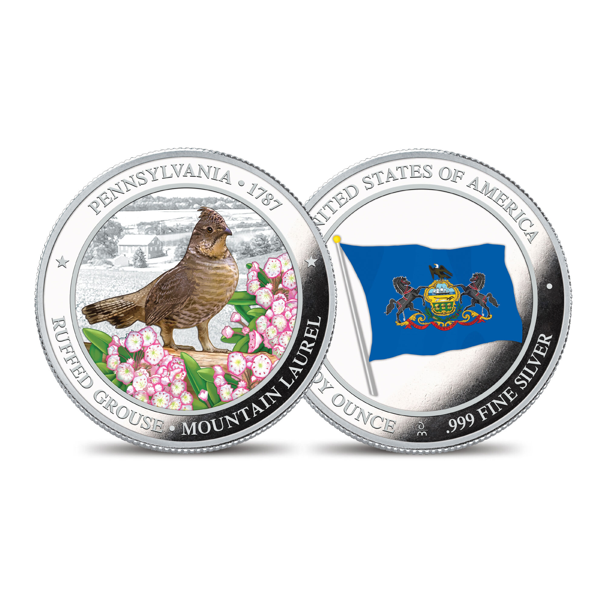 The State Bird and Flower Silver Commemoratives 2167 0088 a commemorativePA