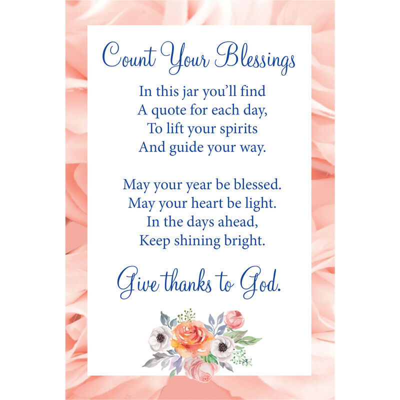 A Year Of Blessings Religious Porcelain Jar With Card