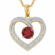 Personalized Birthstone Heart Pendant 6307 001 5 1